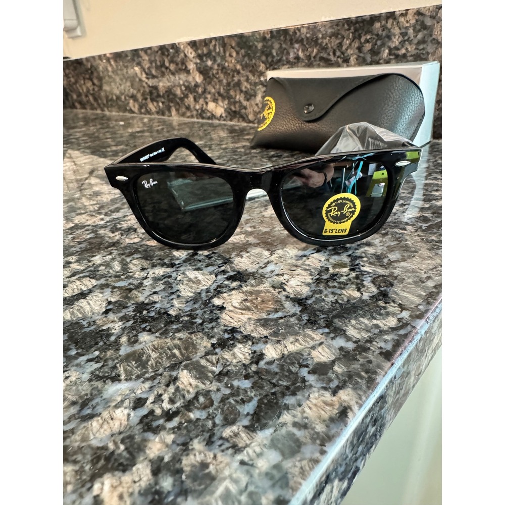 Ray-Ban‎ Original Wayfarer Classic Black G-15 Lens Sunglasses RB2140-F 52mm
